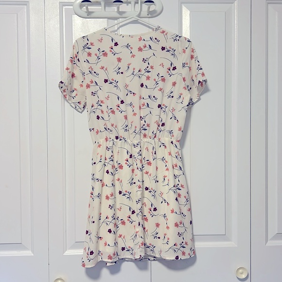 Comfy Sheer & Stretch Side Button Double Layer Skirted Dress - Picture 3 of 3